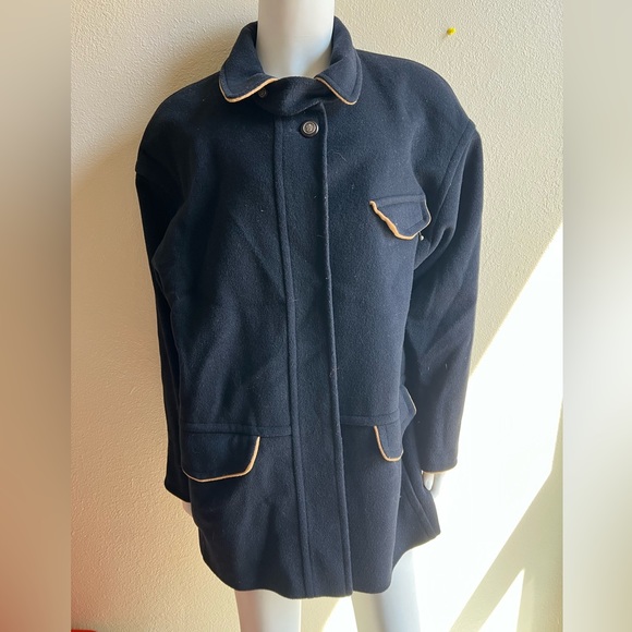 3/$15 Henry White Dublin Black Cashmere Wool Button Front Jacket - Picture 1 of 5